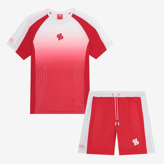 ENSEMBLE T-SHIRT + SHORT RED SUNSET - SUMMER 25